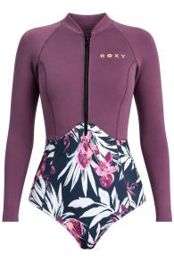 Roxy-Swell Natural 1mm Front Zip Longarm Shorty Neoprenanzug
