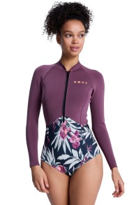 Roxy-Swell Natural 1mm Front Zip Longarm Shorty Neoprenanzug