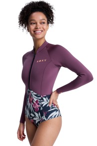 Roxy-Swell Natural 1mm Front Zip Longarm Shorty Neoprenanzug