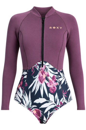 Roxy-Swell Natural 1mm Front Zip Longarm Shorty Neoprenanzug