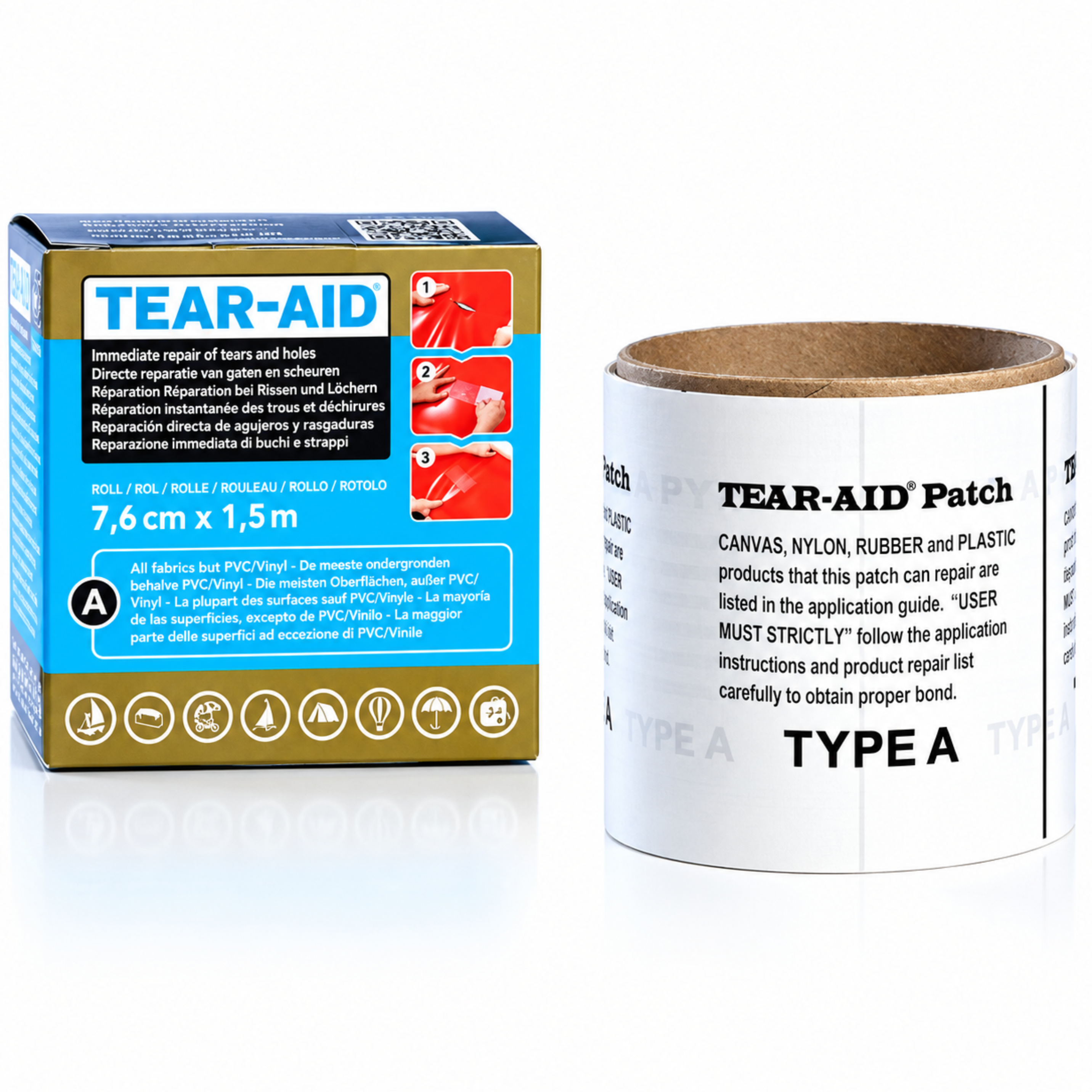 Dr. Tuba-Tear-Aid Roll 7,6cm X 1,5m