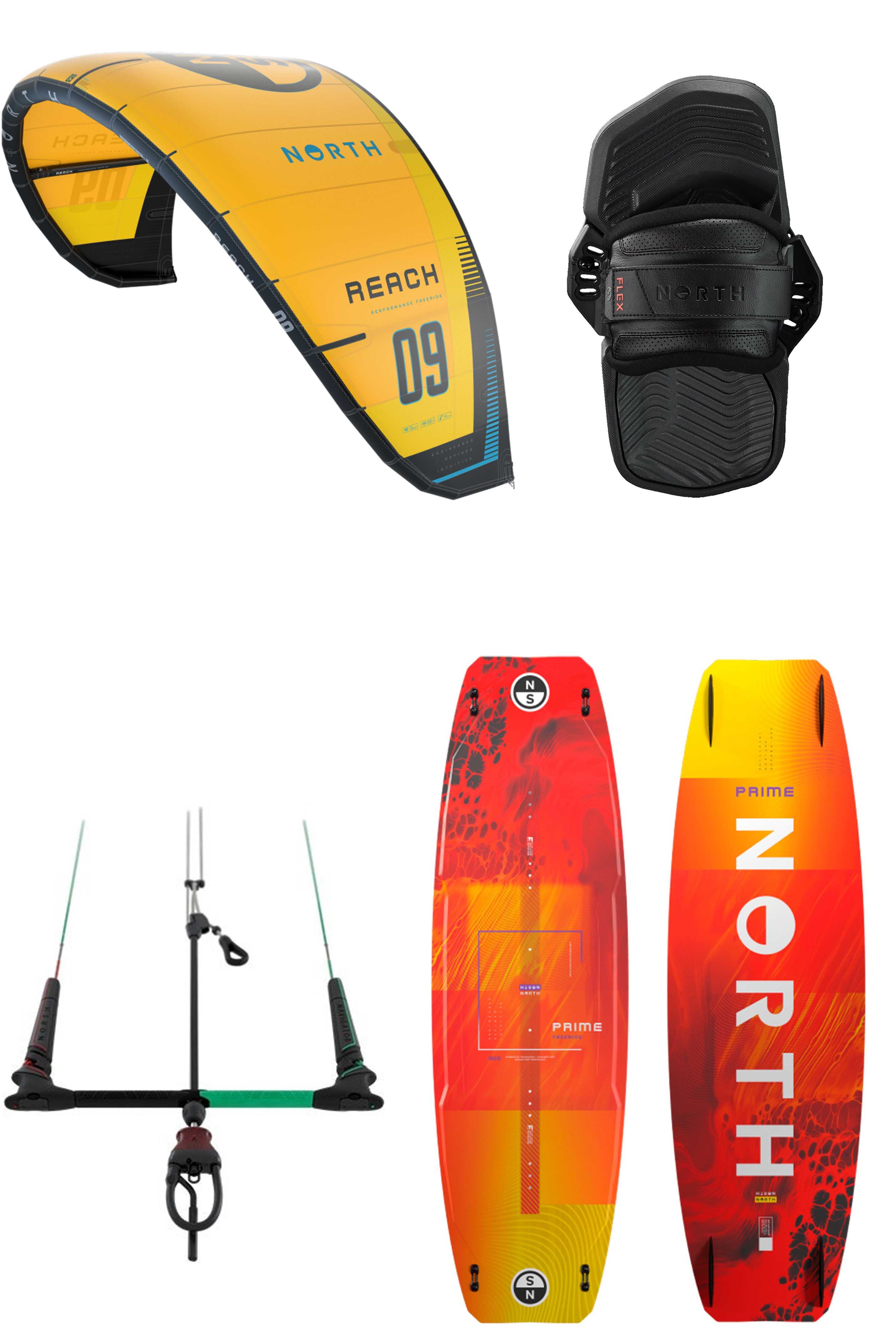 North-Reach 2025 + Prime 2025 Kitesurf Set