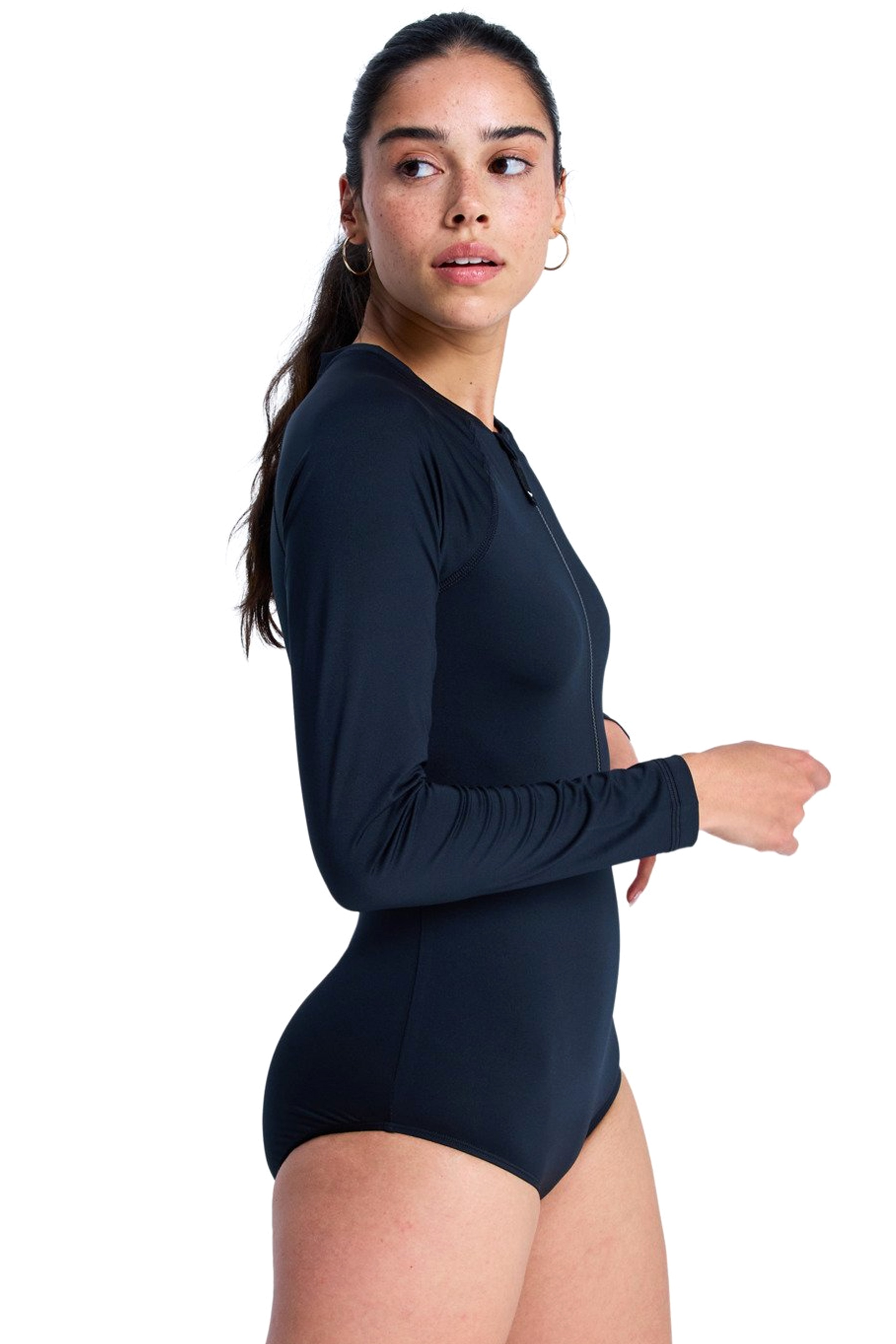 Roxy-Essentials LS Front Zipped One